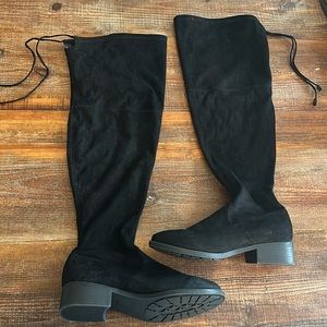 WIDE CALF Suede Knee Highs